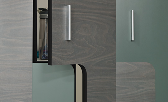 Lockers utilizing Formica Compact