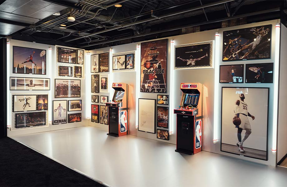 LeBron James basketball display